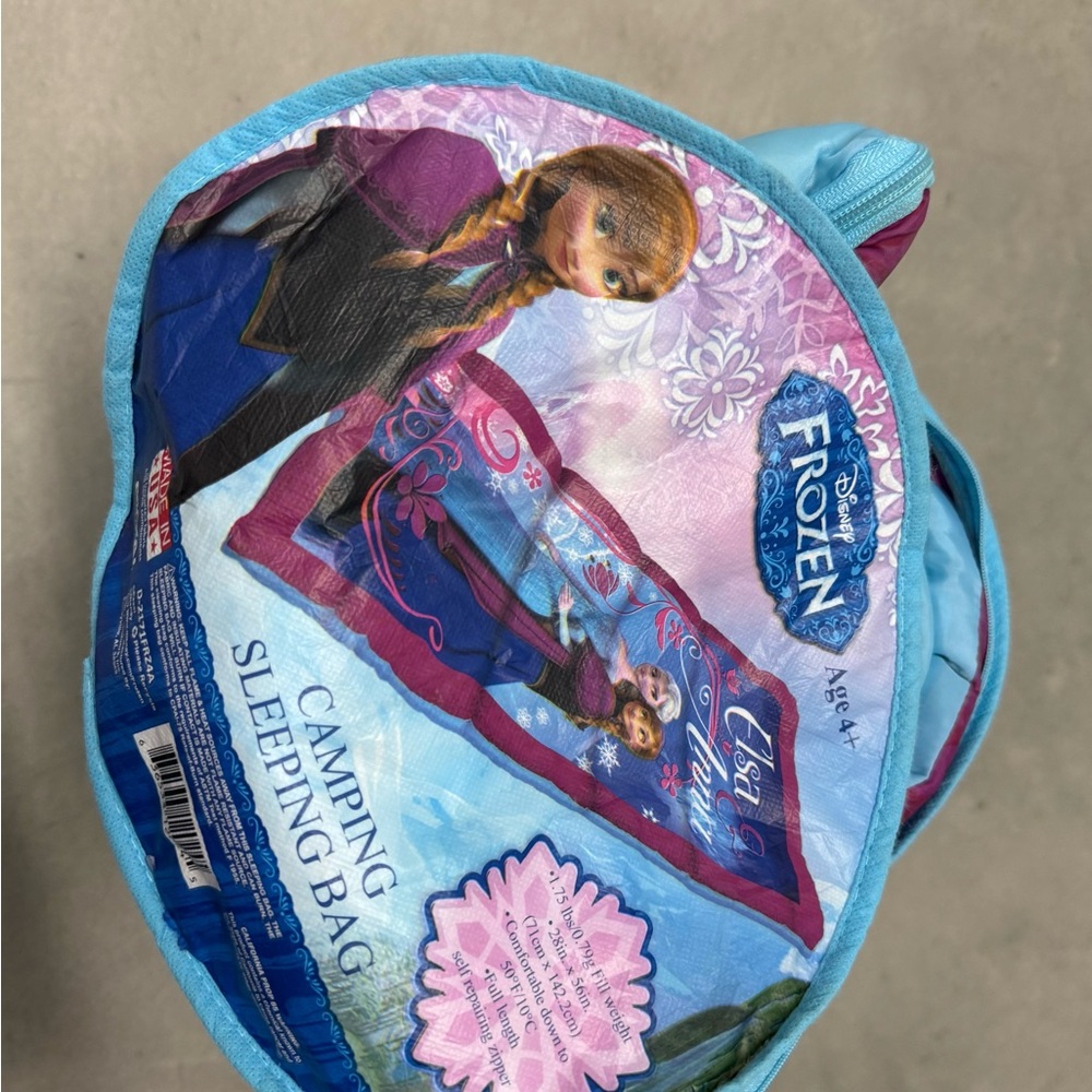 Disney Frozen Camping Sleeping Bag - Blue and Purple